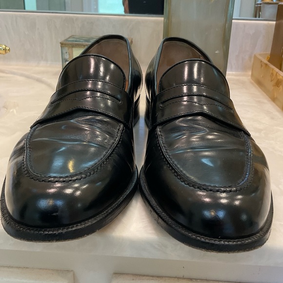 Salvatore Ferragamo Black Calf Leather Loafer Dress Shoe Men’s Sz 12D, Exce Cond - Picture 12 of 16